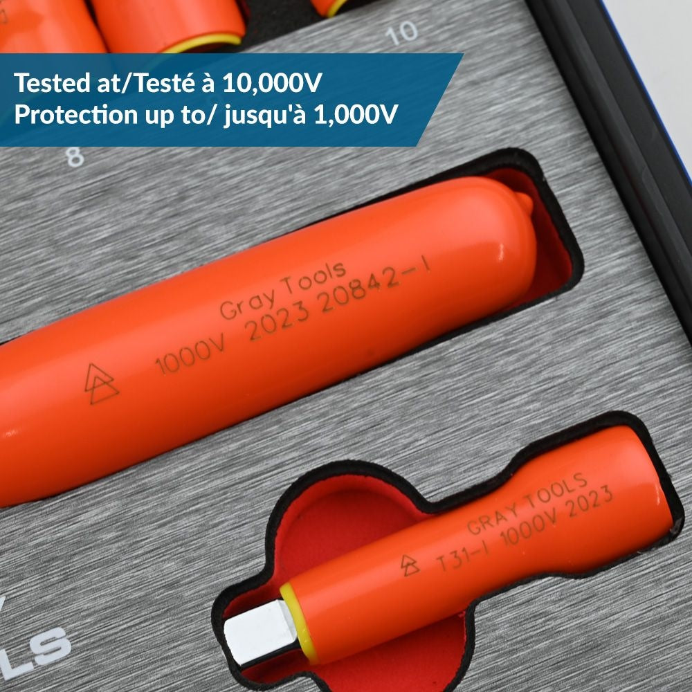 42T Reversible Ratchet, 1000V Insulated, 3/8-in
