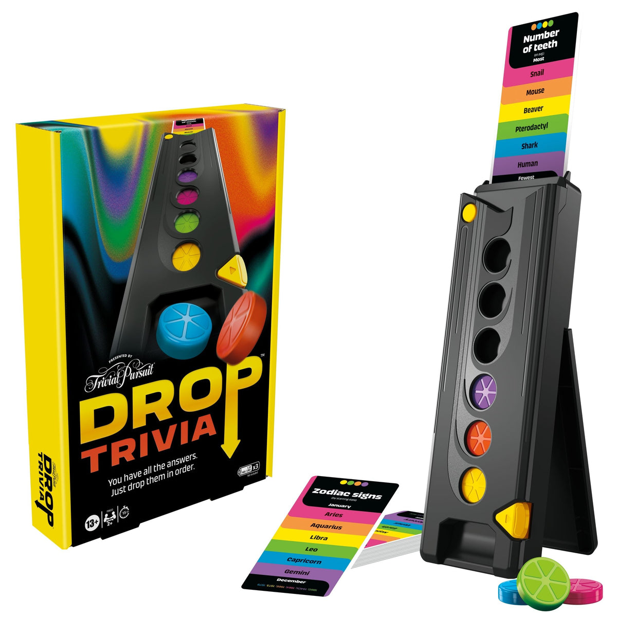 Games Drop Trivia Electronic Party Game with Voice & Sounds, Ages 13+