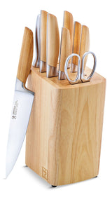Pakka Knife Block Set with Wood Handle, 10-pc