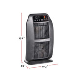 HCE840BC HeatGenius Multizone Ceramic Space Heater, 1500W, Black