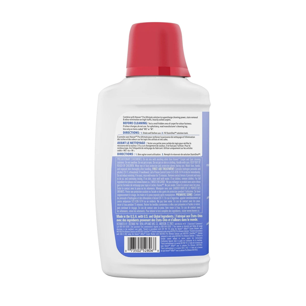Hoover StainShot Oxy Carpet Cleaning Formula for Hoover StainShot Tank, Paradise Pedals, 32-oz