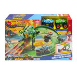 Sharks vs. Dinos Dragon Destruction Playset with 2 1:64 Monster Trucks