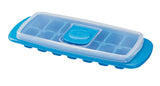 No-Spill Plastic Ice Cube Tray with Flip and Fill Tab, Assorted