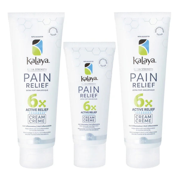 KaLaya 6x Extra Strength Pain Relief Cream, 2 x 120 g + 50 g K6060
