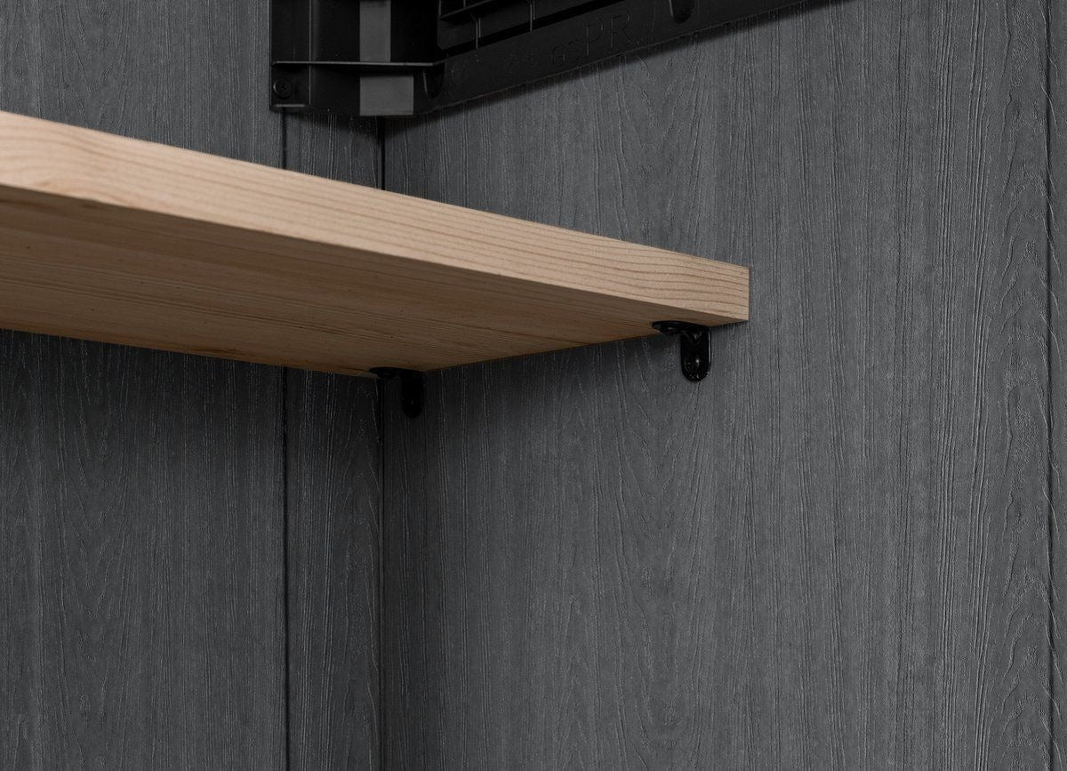Cortina Mega Horizontal 2-Door Resin Outdoor Storage Shed with Built-In Ventilation & Open Roof/Lid, Grey, 533-Gal