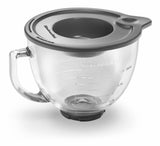 Artisan Tilt-Head Stand Mixer Bowl with Measurement Markings & Lid, 5qt