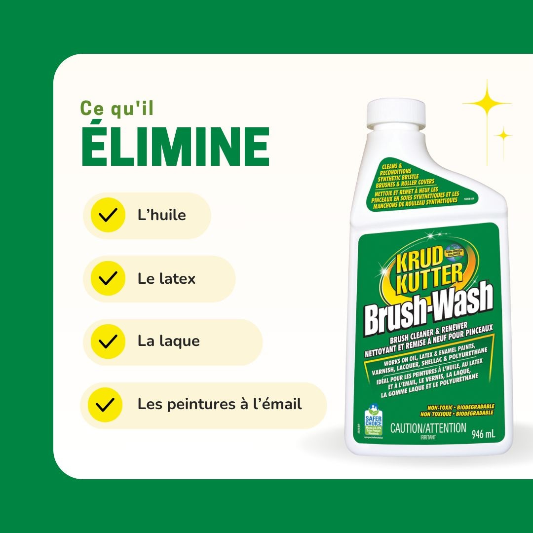 Brush-Wash Cleaner & Renewer For Oil, Latex & Enamel Paint, Non-Toxic, 946-mL
