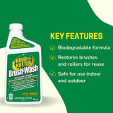 Brush-Wash Cleaner & Renewer For Oil, Latex & Enamel Paint, Non-Toxic, 946-mL