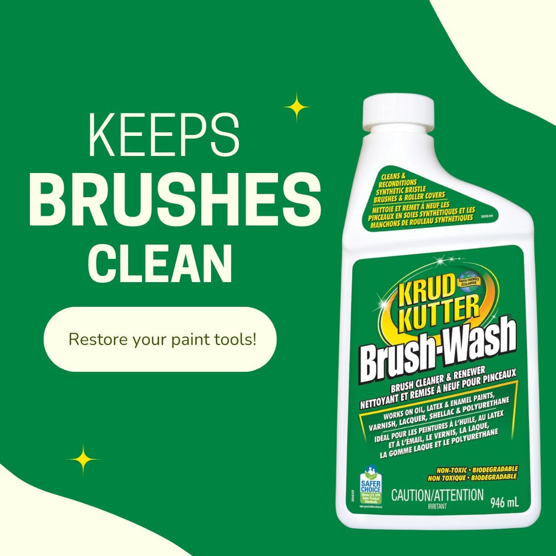 Brush-Wash Cleaner & Renewer For Oil, Latex & Enamel Paint, Non-Toxic, 946-mL
