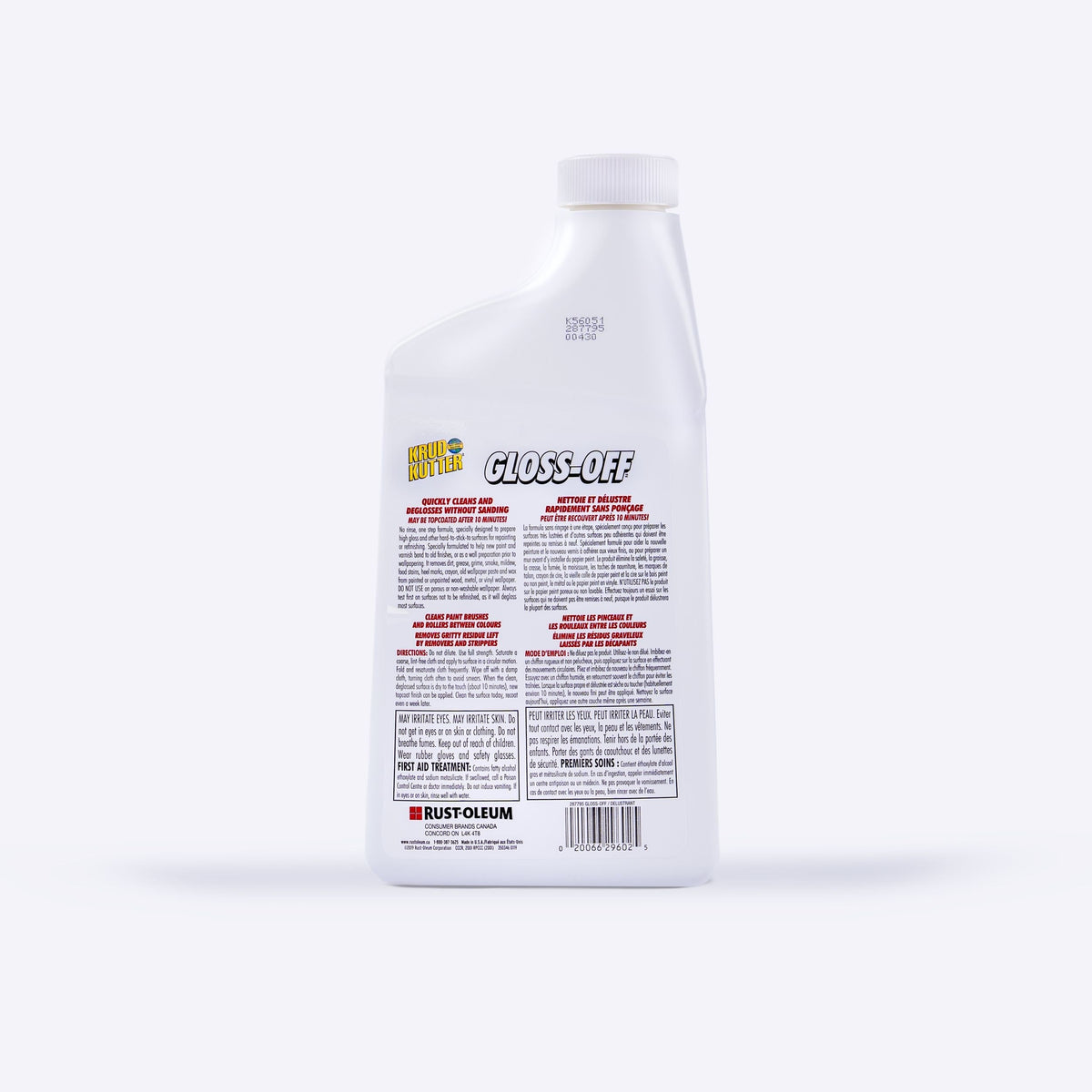 Gloss-Off Pre-Paint Surface Preparation, Cleaner & Deglosser Without Sanding, 946-mL
