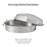 18/10 Stainless Steel Roaster with Removable Rack, 43 x 33cm