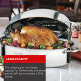 18/10 Stainless Steel Roaster with Removable Rack, 43 x 33cm