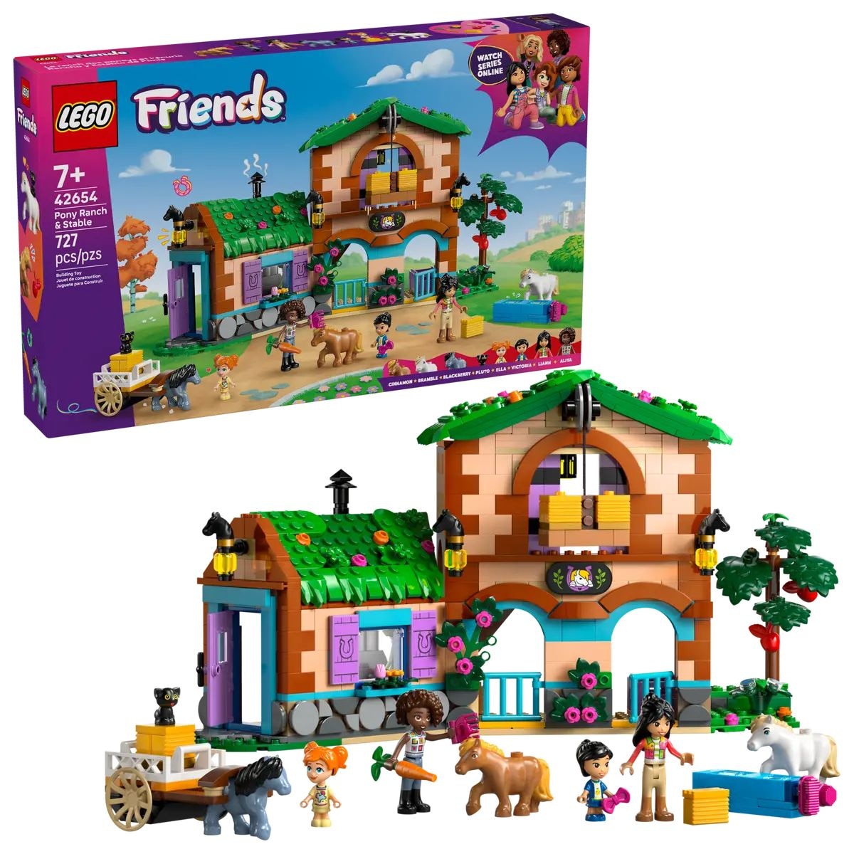 Friends 42654 Pony Ranch and Stable for Ages 7+, 727-pc