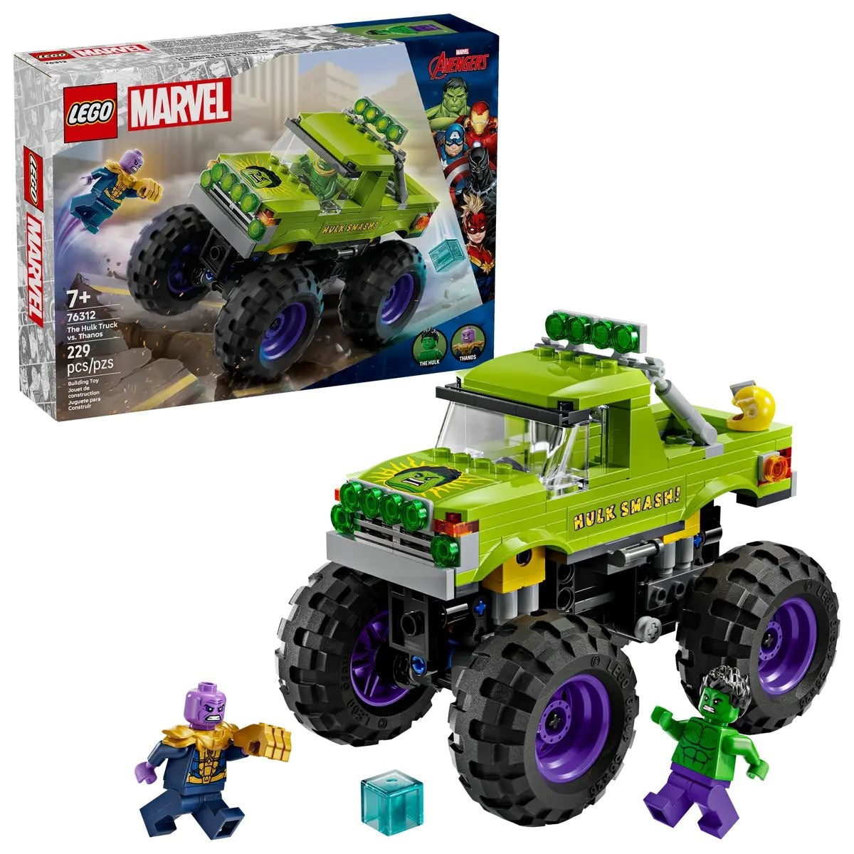 Marvel 76312 The Hulk Truck vs. Thanos, 229-pc