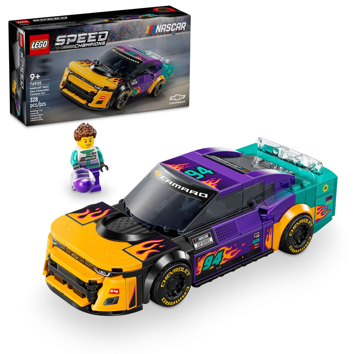 Speed Champions NASCAR Next Gen Camaro ZL1 - 76935, 328-pcs, Ages 9+