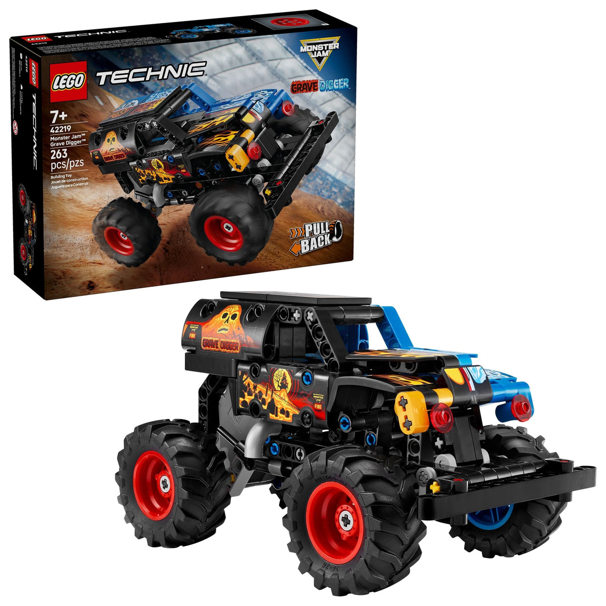 Technic Monster Jam Grave Digger Fire & Ice - 42219, 263-pcs, Ages 7+