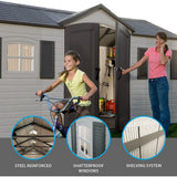 Lifetime Outdoor Storage Shed with Windows, 8-ft x 15-ft