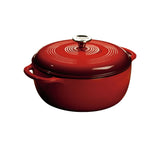 Lodge Enamel Cast Iron Dutch Oven, Red, 6-qt