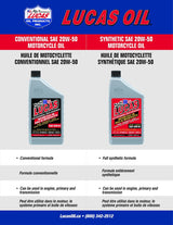 High Performance Synthetic Motorcycle Oil SAE, 946-mL