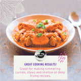 3.4qt Non-Stick Karahi with lid 26cm 10.25in