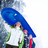 Manitou Kids' Large 3-Person Lightweight Plastic Winter Snow Sled/Toboggan