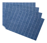 Blue Striped Woven Textilene Placemats, 13-in x 18-in, 4-pk