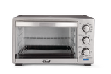 Convection Toaster Oven with 4 Functions, Stainless Steel, Black, 6-Slices