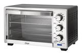 Convection Toaster Oven with 4 Functions, Stainless Steel, Black, 6-Slices