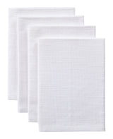 Essential Cotton Dining Napkins, White, 17-in, 4-pk