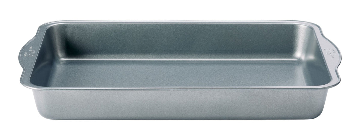 Non-Stick Oblong Cake Pan, 16x10.5x2-in