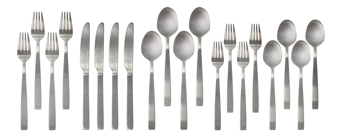 Stainless Steel Flatware Set, Serves 4, 20-pc