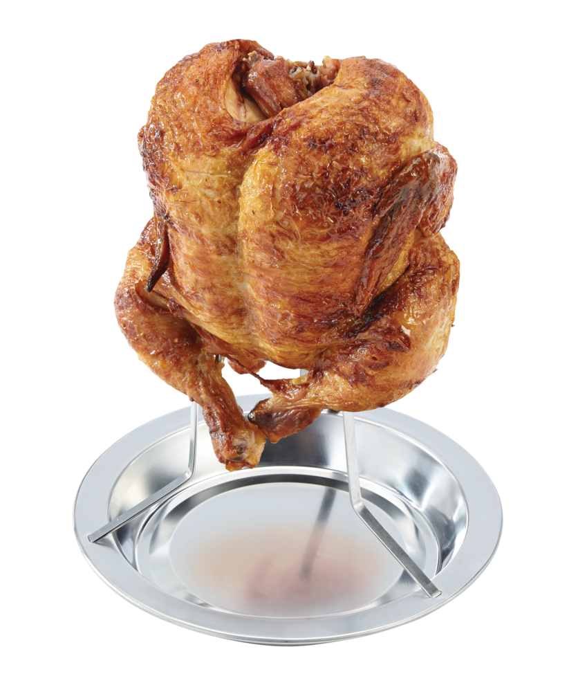 Stainless Steel Folding Beer Can Chicken Holder/Chicken Roasting Rack Stand