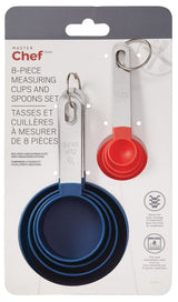 Stainless Steel Stacking Measuring Cup & Spoons Set, 8-pc