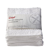 Terry Cotton Bar Mop Dishcloths, Reusable, 12-in x 12-in, 8-pk, White