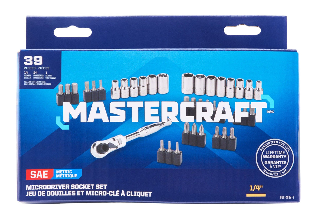 39 Piece 1/4" Micro Ratchet/Driver Set