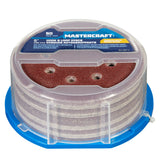 5-in Assorted Grit Hook & Loop Aluminum Oxide 8-Hole Sanding Disc Set for Wood, Metal, 50-pc