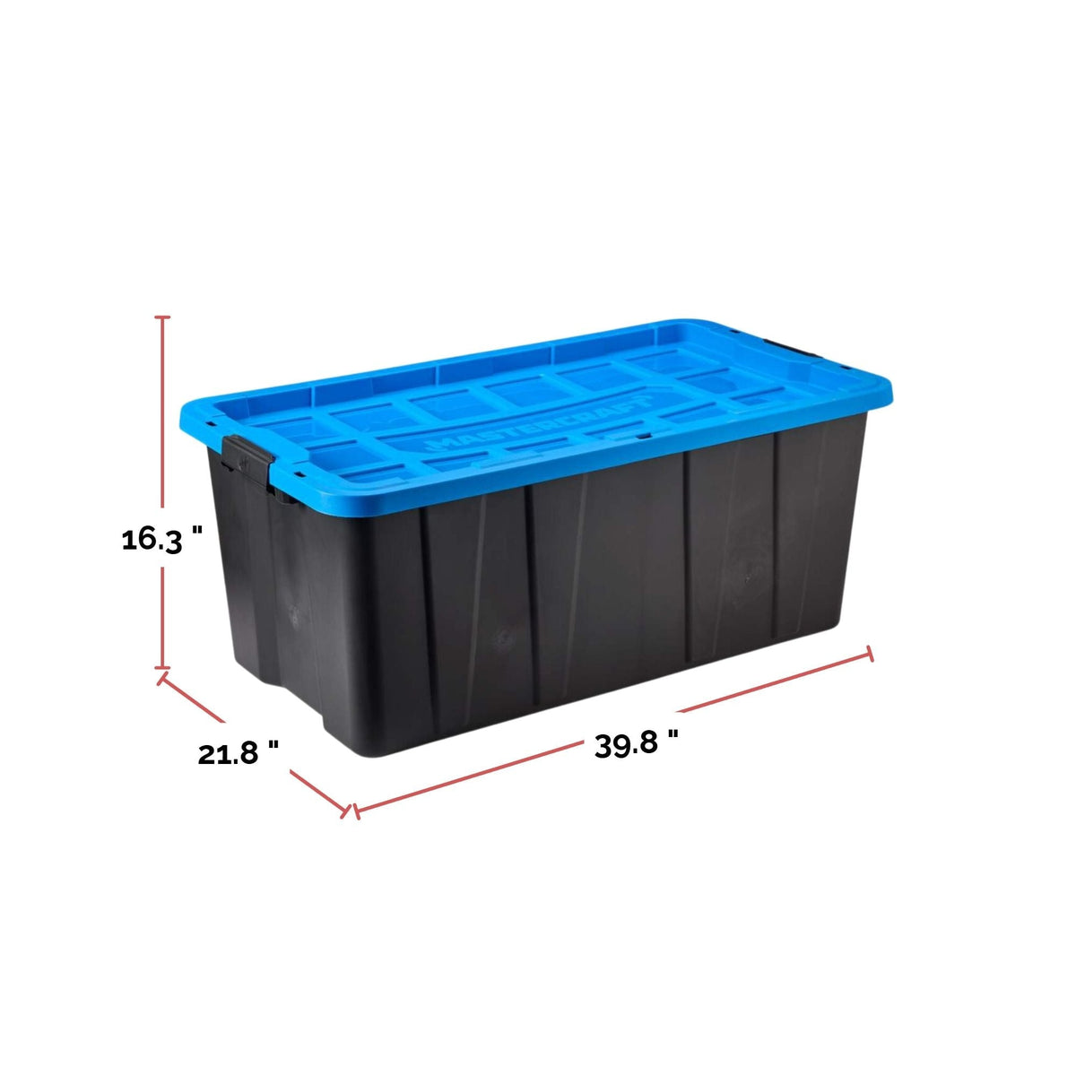 Heavy-Duty Easy Grip Latching Tote, 151.6-L
