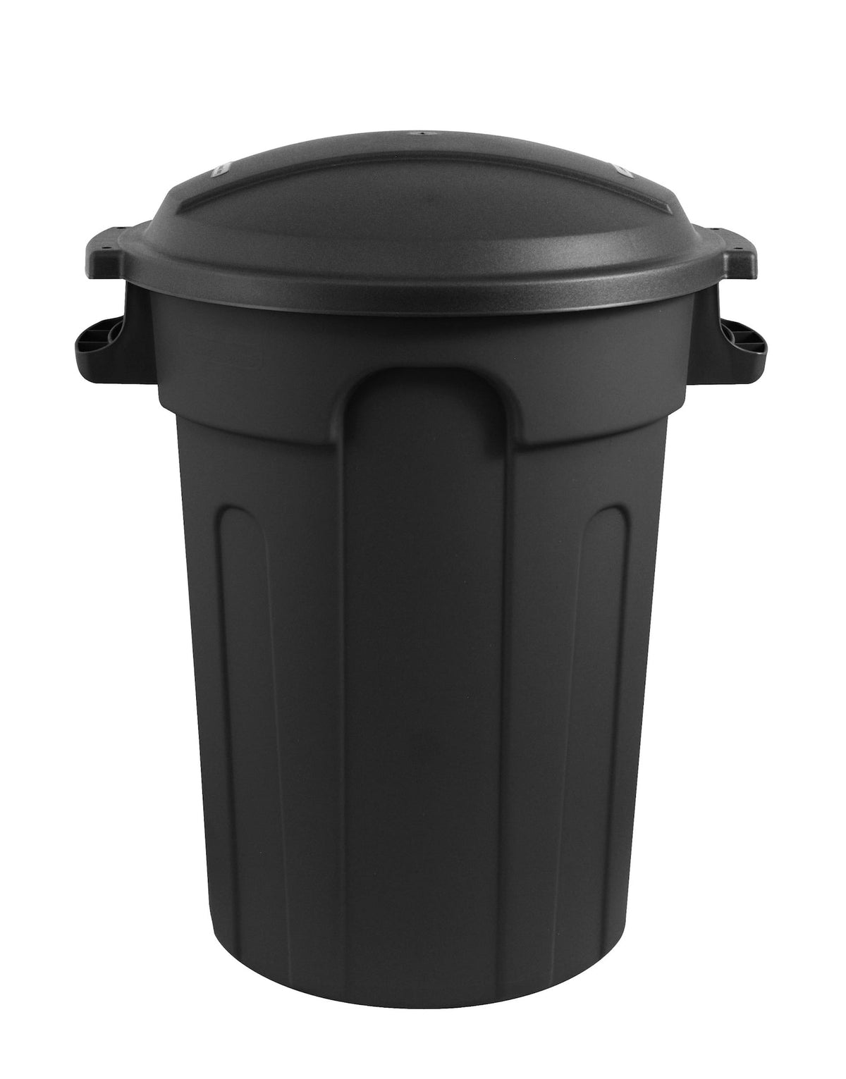 Plastic Circular Garbage Can, Black, 80-L