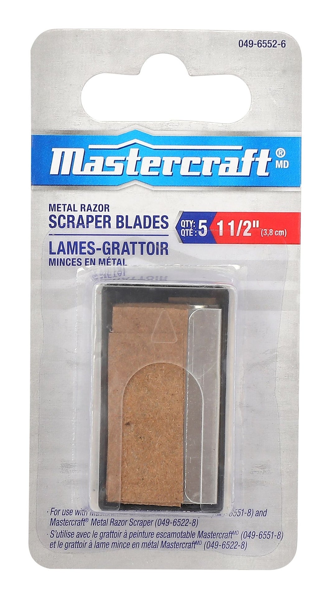 Replacement Razor Blades For Glass & Surface Scraper Tool, 1-1/2-in, 5-pk