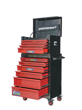 Tool Chest with 4 Drawers, Black & Red, 26-in