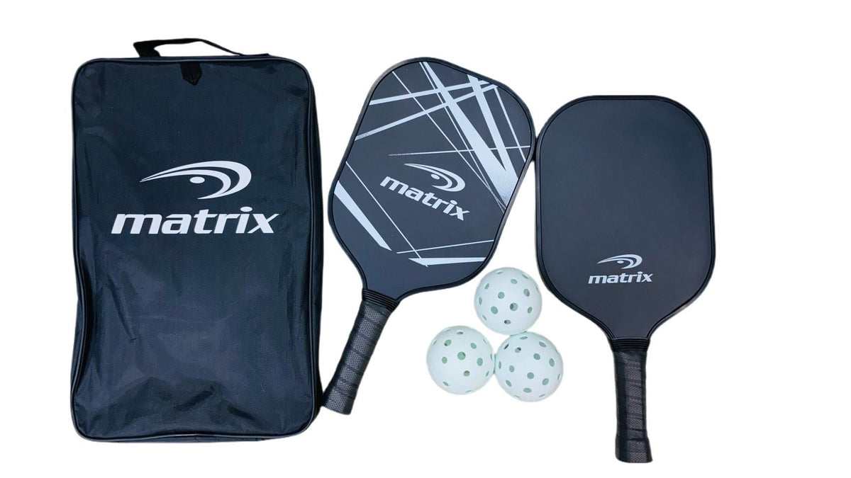 Matrix Recreational Official Size Pickleball Paddle/Racket & Ball Set, 5-pc