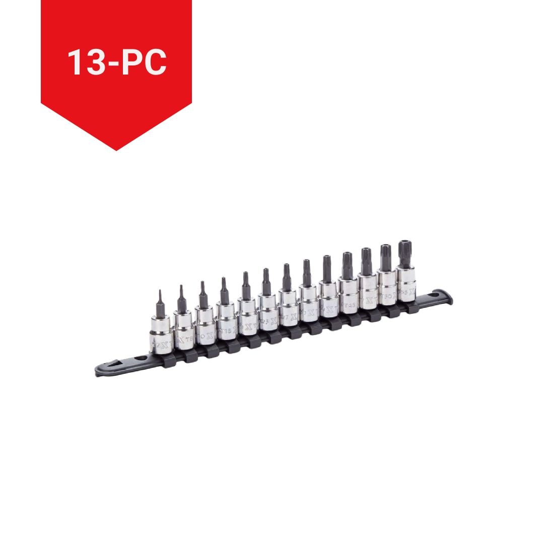 MAXIMUM 3/8-in Drive Tamper Proof Star-drive Bit Socket Set, Heat-Treated, 13-pc