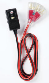 MAXIMUM 6-ft 14/3 Outdoor GFCI Extension Cord with 3 Grounded Outlets, Lighted End, Block/Red