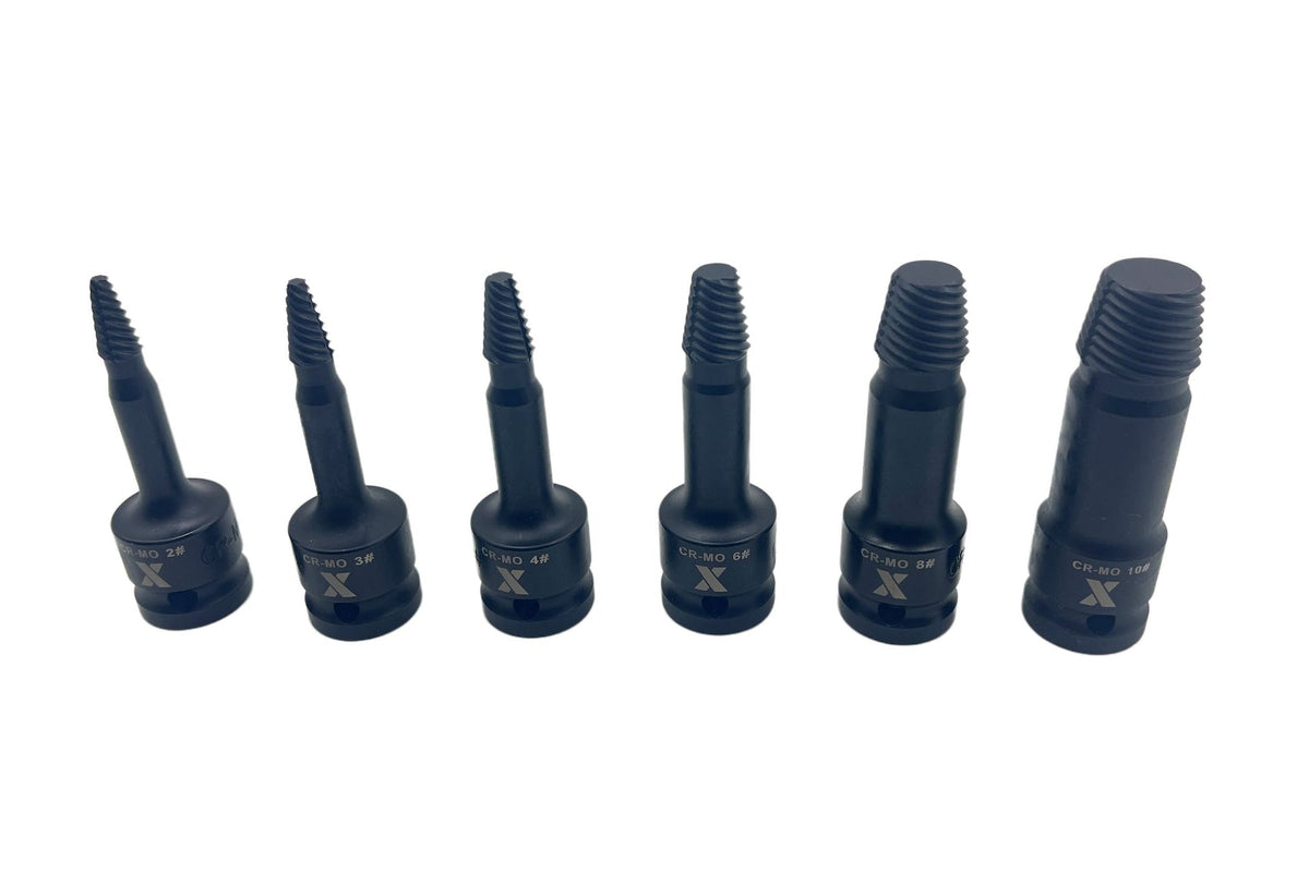 MAXIMUM 6 Piece 1/2" Drive Impact Screw Extractor Rail
