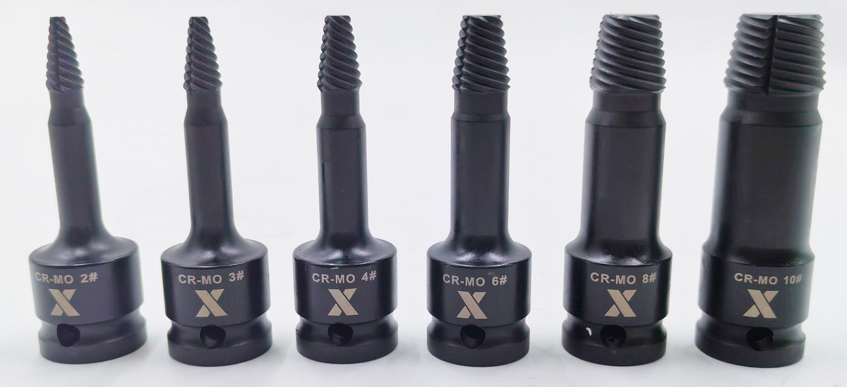 MAXIMUM 6 Piece 1/2" Drive Impact Screw Extractor Rail