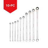 MAXIMUM Extra-Long Double Box-End Ratcheting Wrench Set, SAE, 10-pk