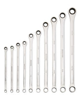 MAXIMUM Extra-Long Double Box-End Ratcheting Wrench Set, SAE, 10-pk