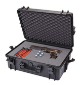 MAXIMUM Portable IP67 Waterproof Case/Tool Box with Foam Layers, Black, Large, 22-in