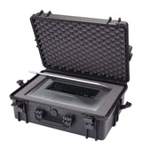 MAXIMUM Portable IP67 Waterproof Case/Tool Box with Foam Layers, Black, Large, 22-in