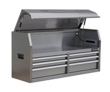 MAXIMUM Tool Storage Chest with 6 Drawers, Powerbar with USB, Stainless Steel, 56-in
